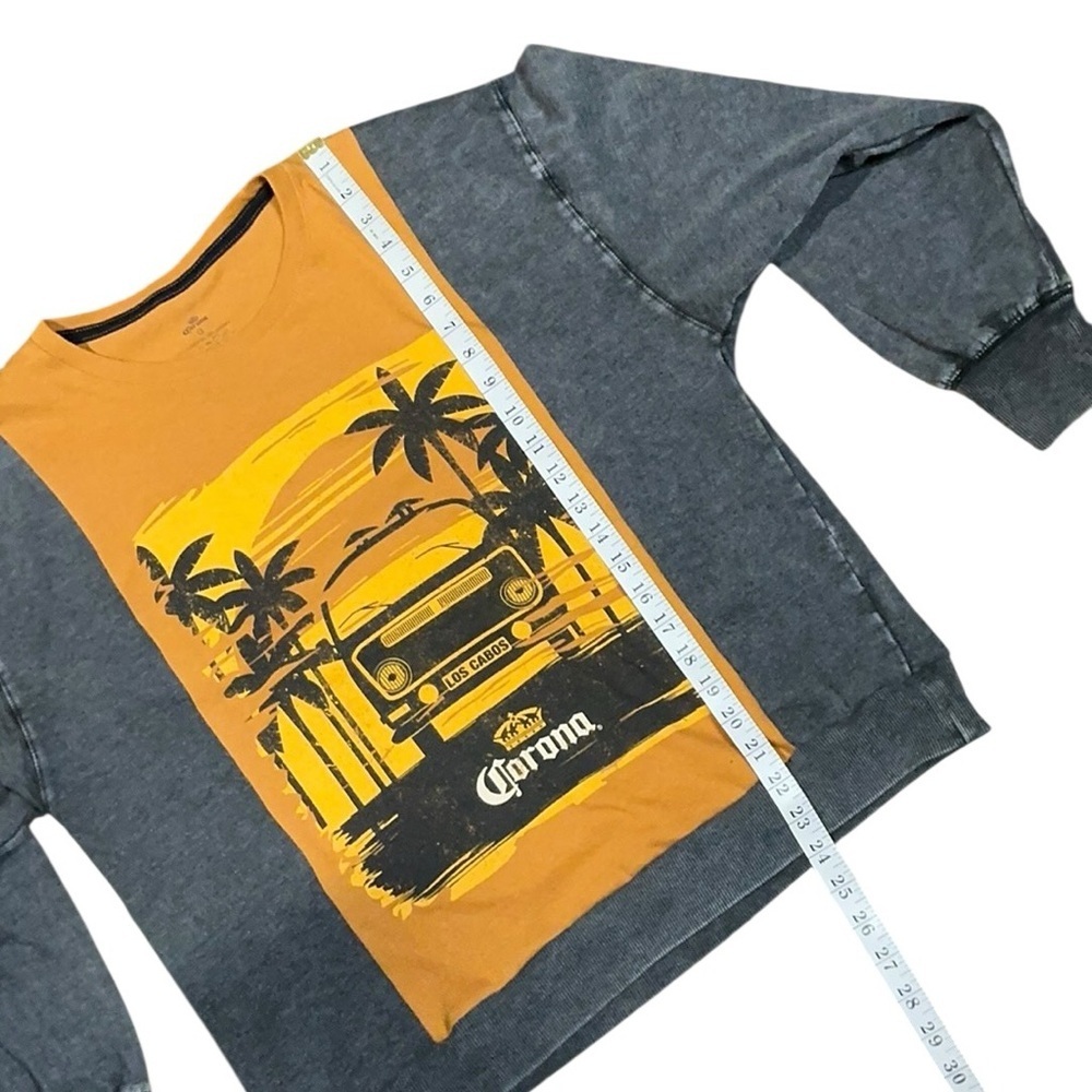 Corona Beer Upcycled Shirt Sweatshirt Grunge Beach Festival - Picture 6 of 6